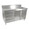 FED SC-6-1500R-H Stainless Steel Cabinet with Right Sink