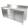 FED SC-6-1800L-H Stainless Steel Cabinet with Left Sink