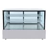SSU150-2XB Black Trim Square Glass Cake Display 2 Shelves 1500x700x1100