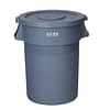 Kitchen Knock 120L Eco Round Waste Bin - Grey with Flat Lid