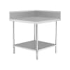 Kitchen Knock 600mm Stainless Steel Corner Bench with Splashback – Commercial Grade