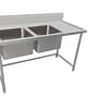 Kitchen Knock Full Stainless Steel Double Sink Bench – 1500x700mm