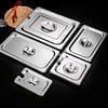 Kitchen Knock Stainless Steel Notched Cover (Lid) for GN Pan 1/3 | Pack of 6