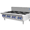 CookRite 8-Burner Open Gas Cooktop NG with Stainless Steel Construction