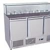 Atosa ESL3864 3-Door Pizza Table Saladette Fridge with Marble Prep Table