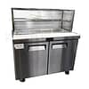 Atosa 2-Door Refrigerated Sandwich Bar MSF8302G with Glass Canopy