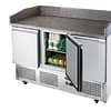 Atosa ESL3852 3-Door Pizza Table Fridge with Marble Top