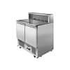 Atosa ESL3831 2-Door Pizza Table Marble Top Saladette Fridge - 900mm