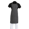 Whites Black & White Stripe Butchers Bib Apron - KW Commercial Kitchen