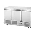 Atosa ESL3851 saladette fridge with stainless steel top and 3 doors