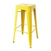 Bolero Bistro Yellow Steel High Stool (Pack 4)