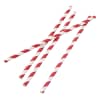 Fiesta Compostable Wrapped Paper Straw Red & White Stripe - 6mm (Box 250) - KW Commercial Kitchen