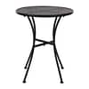 Bolero Black Steel Bistro Table – 600mm Round Design