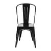 Bolero Black Steel Bistro Side Chair (Pack 4)