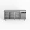 AG 3 Door Glass Worktop Fridge - 417L