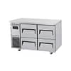 Turbo Air KUR12-2D-4(HC) Multi-Drawer Series: 4-Drawer Undercounter Fridge - 1200mm - KW Commercial Kitchen