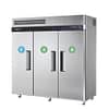 alt="Turbo Air KRF65-3(HC) - 3 door dual temp fridge freezer"