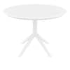 Sky Table 105 - Round White Outdoor Dining Table by Siesta