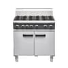 Cobra CR9D – 6 Open Burners with 2/1 GN Static Oven | Professional Cooking Range