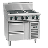 alt="Waldorf RN8603E-RB Electric Cooktop with Refrigerated Base - 900mm Commercial Unit"