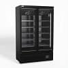 AG CSB1000 Black Supermarket Two Glass Doors Upright Display Fridge - 1000 Litre