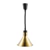 Apuro DY465-A Retractable Conical Gold Heat Shade – 250W Commercial Food Warmer