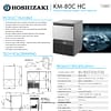 Hoshizaki KM-80C-HC - Self Contained Crescent Cube Ice Machine 68kg / 24Hr