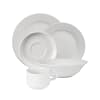 24-piece commercial tableware set with durable porcelain plates