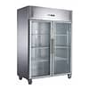 2NDs: FED-X S/S Two Full Glass Door Upright Freezer XURF1410G2V-QLD130 - KW Commercial Kitchen