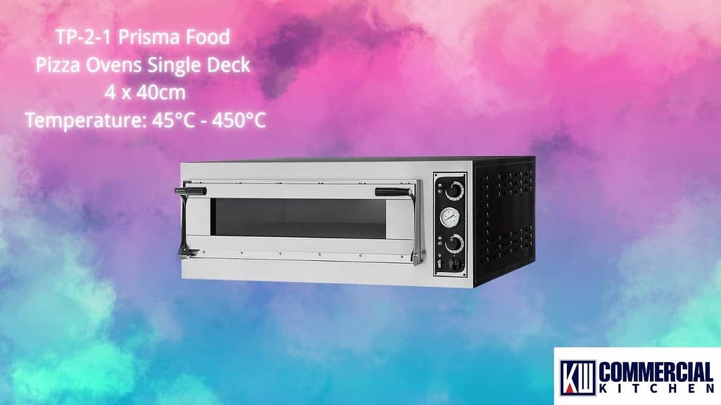 Image of 7 Essential Factors to Consider When Choosing a Commercial Pizza Oven in Australia | KW Commercial Kitchen TP-2-1 Prisma Food Pizza Ovens Single Deck 4 x 40cm