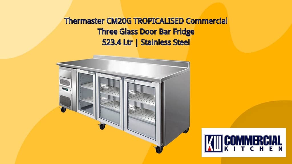 Image of 7 Essential Factors to Consider When Choosing a Commercial Glass Door Bar Fridge for Your Australian Venue | KW Commercial Kitchen Thermaster CM20G High-Capacity Stainless Steel Bar Cooler