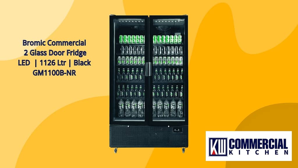 Image of 7 Essential Factors to Consider When Choosing a Commercial Glass Door Bar Fridge for Your Australian Venue | KW Commercial Kitchen Bromic GM1100B-NR – Dual Door Display Refrigerator Stylish and Efficient Refrigeration with Bromic Chiller GM1100B-NR – 1126L