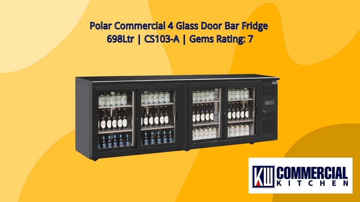 Polar CS103-A U-Series Back Bar Counter – 4 Door