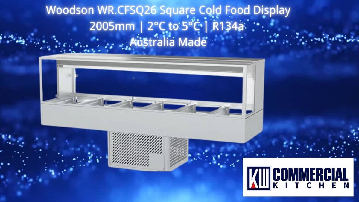 Woodson WR.CFSQ26 Square Cold Food Display | 6 Module | 2005mm | 2°C to 5°C | R134a | GN Compatible