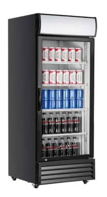 Atosa P600WB Single Glass Door Beverage Fridge with 600L Capacity, LED Light, Digital Control