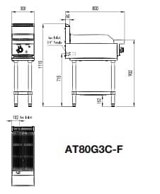 CookRite 300mm Natural Gas Char Grill – Cast Iron – AT80G3C-C-NG - Image 2
