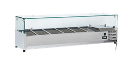 Anvil VRX1500 Refrigerated Glass Ingredient Unit with 6 GN Pan Capacity – 1500mm Wide