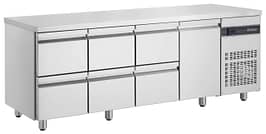 Inomak UBD6000 Under Bar Drawer Fridge with 1 Door and 6 Drawers, 2240mm Stainless Steel