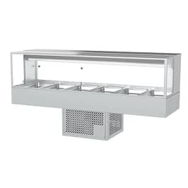Woodson WR.CFSQ26 Cold Food Display – 6 Module Square Glass Showcase