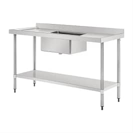 Vogue Single Bowl Sink Double Drainer 1500mm HC906