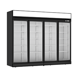 Thermaster LG-2121D Upright Four Door Fridge – 2121L, Glass Display, LED Canopy