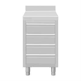 Vogue DP276 Stainless Steel 4 Drawer Workstation with 100mm Upstand – Ideal for Commercial Kitchens