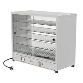 Image of Woodson W.PIA100G Pie Display – 100 Capacity, 2 Side Glass Sliding Doors | KW Commercial Kitchen Woodson W.PIA100G pie display with glass sliding doors
