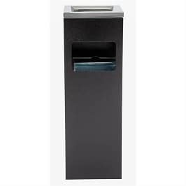 Bolero Y812 Square Stainless Steel Cigarette Bin, 10L, 600mm High