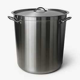 Kitchen Knock 490002 270L Heavy-Duty Stock Pot Ø700mm – 304 Stainless Steel, Induction & Gas Compatible