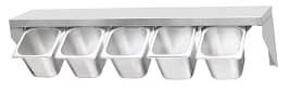 Kitchen Knock 415899 GN Pan Rack – Stainless Steel Single Wall Shelf for 1/4 & 1/6 GN Pans