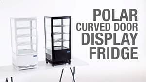 Polar C-Series Energy Efficient Curved Door Display Fridge White - 86Ltr - KW Commercial Kitchen