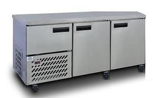 Anvil UBS6180(H) 2½-Door Slimline Under Bar Fridge – 480L, Stainless Steel