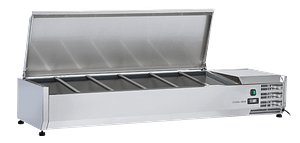 Anvil VRX1500S Refrigerated Ingredient Unit with Stainless Steel Lid – 6 GN Pan Capacity