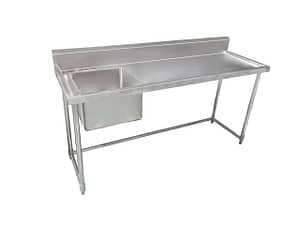 Kitchen Knock Full Stainless Steel Double Sink Bench – 1800x600mm